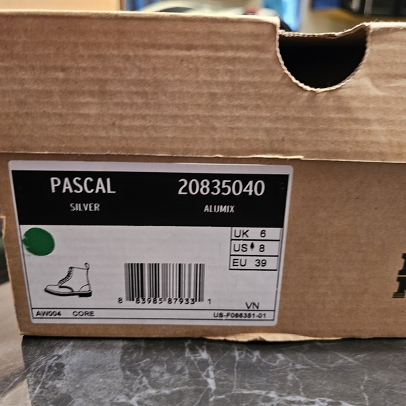 Dr. Martens Silver Metallic Boots - Picture 2 of 6